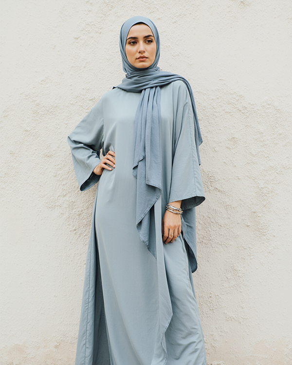 Yasmin Pleated Open Abaya