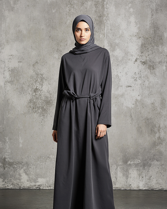 Yasmin Pleated Open Abaya